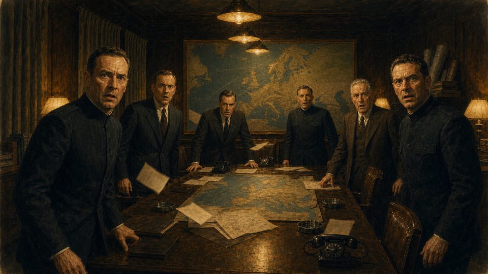 United States — the glowing arrival descends over the Cabinet Room (development art)