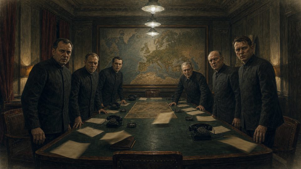 Soviet Union — the glowing arrival descends over the naval staff room (development art)
